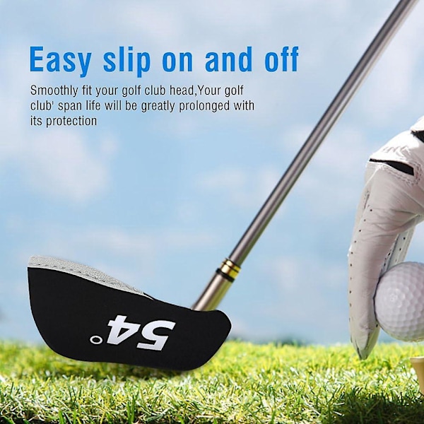 [optimerad] Set med 6 golfklubbsöverdrag, neoprenputteröverdrag
