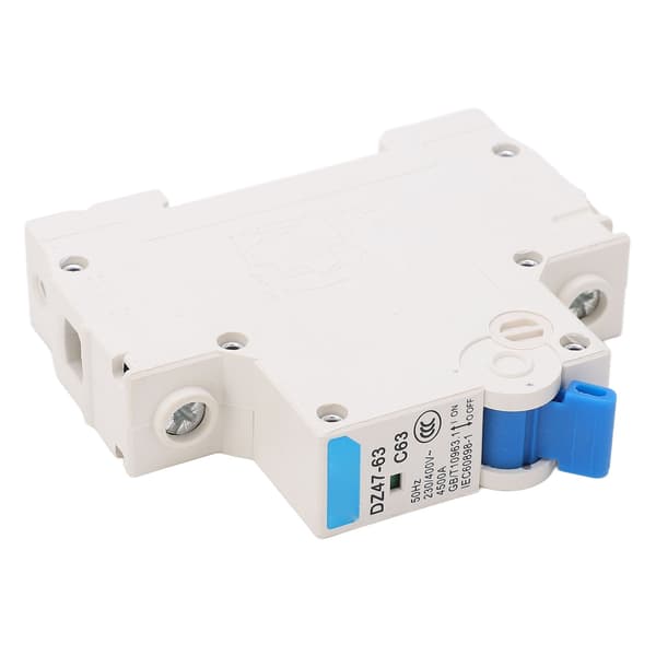 Miniatyr effektbryter 1P strømisolator DIN-skinne 4500A brytekapasitet AC 230V 400V 63A