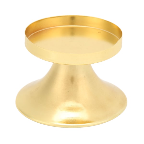 Ljushållare europeisk stil guldpläterad rund horn botten metall doftande värmeljus ljushållare