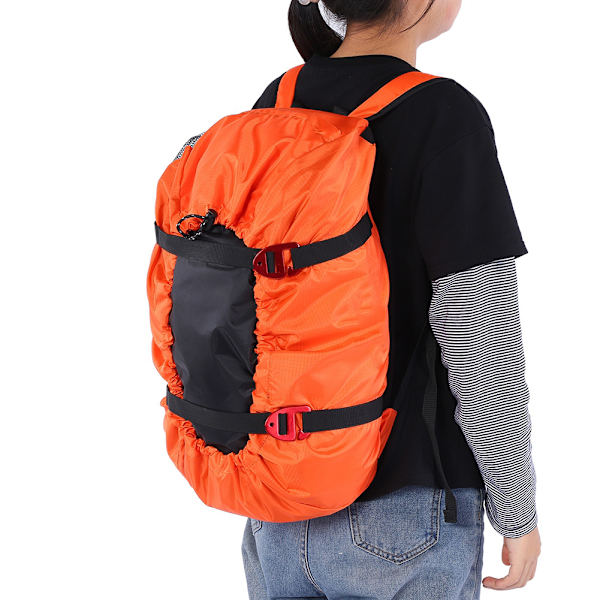 Rock Climbing Rope Kit Bag Vikbar axelrem för utomhuscampingvandring (orange)
