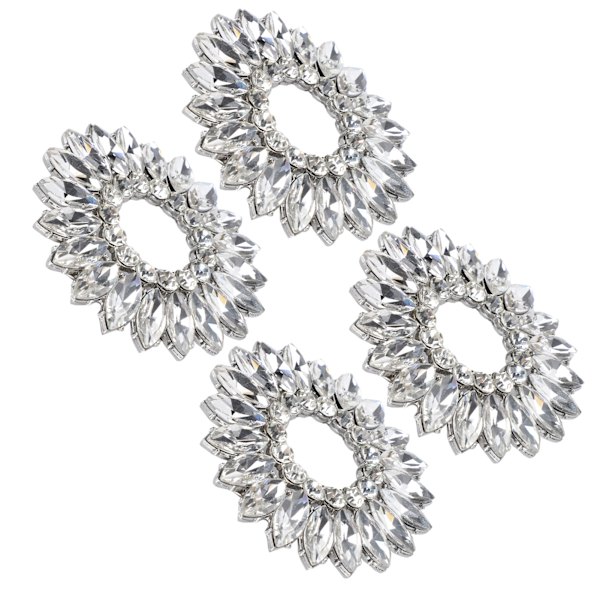 4 st zinkjärnlegering blomsko dekoration fashionabla glänsande blomsko klämma solros