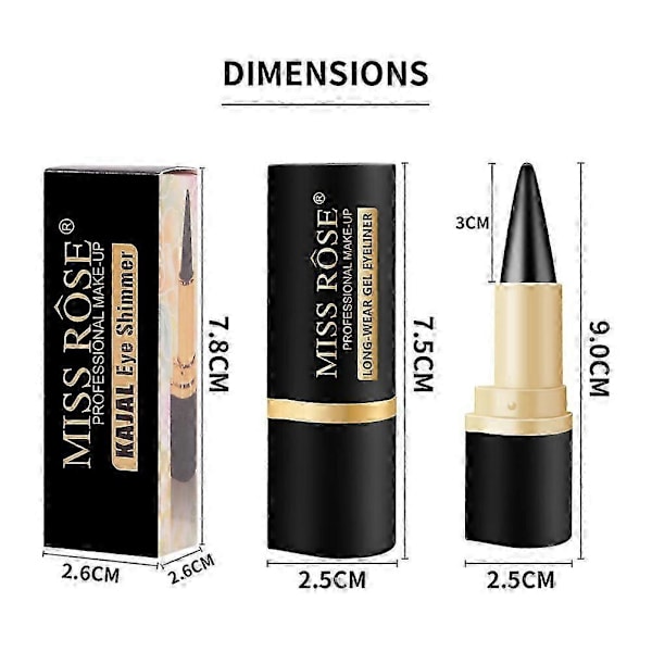 Vattentät Ögon Precise Lätt Att Applicera Långvarig Tjock Vattentät Eyeliner