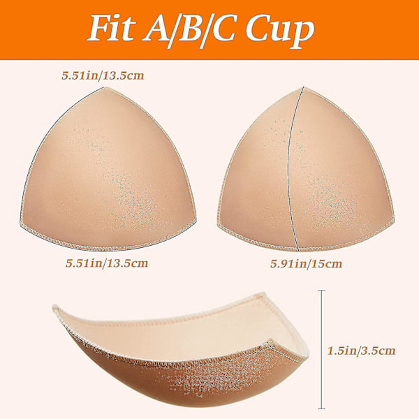 Triangle Sports BH-innlegg Pads Push Up Brystforsterkere - Sett med 18 Acup