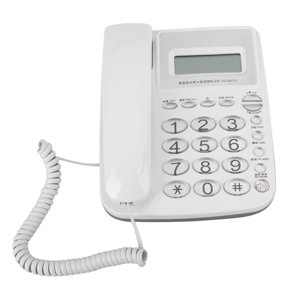 AEQ96761 Kristallknappar Hushållskontor Hemtelefon Fast utrustning Vit
