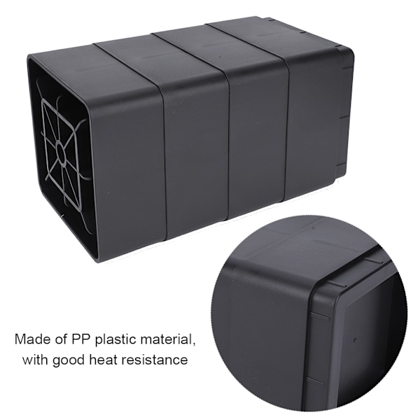 4 stk. rektangulære sofa-højde puder sort mat PP plast møbeltilbehør 2in