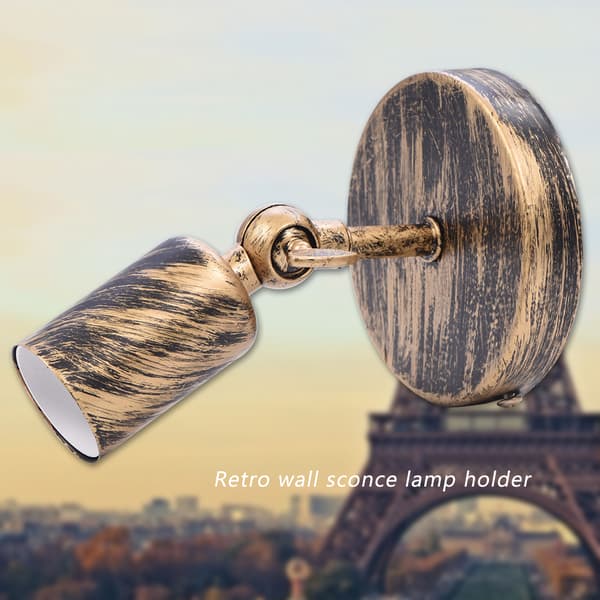 Retro Væglampe Bar Kaffebar Korridor Lampeholder med E27 Fatning (Guld)