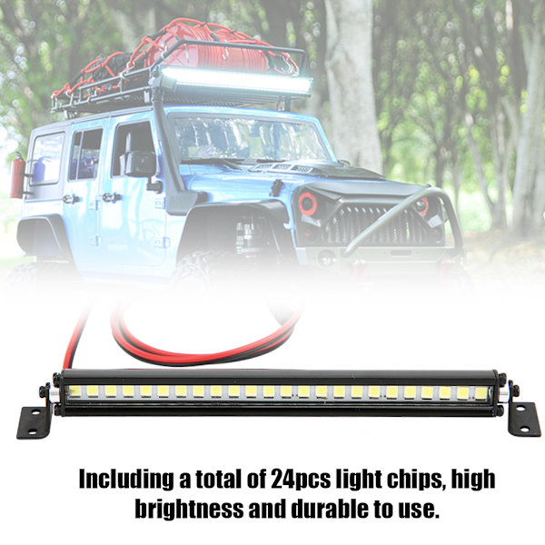 24 LED-kattovalot, kattovalaisimen koriste, RC-lisävaruste, sopii Scx10 1/10 4WD -autoon, musta
