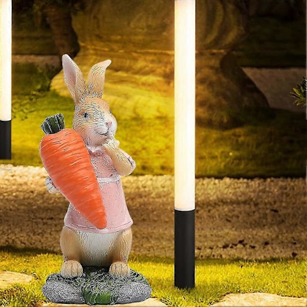 Påskeharepynt, Påskepynt, Resin Påskehare Statue Havefigur Kanin Figur