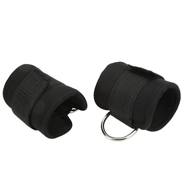 2 kpl / set Säädettävät pehmustetut nilkan ranneke hihansuut Double D Rings Gym nilkkahihnat jalkojen pidennyksille