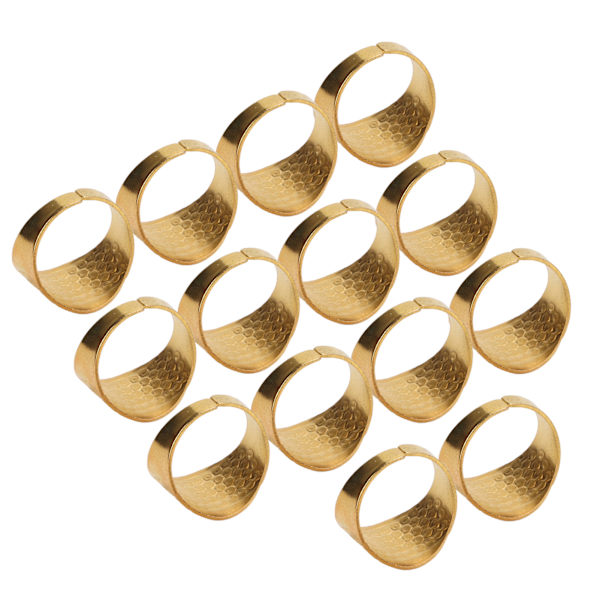 Ring Fingerborg Rund Guld Justerbar Storlek Koppar Sömnad Reparation Handgjord Ring Fingerborg Symaskiner Tillbehör