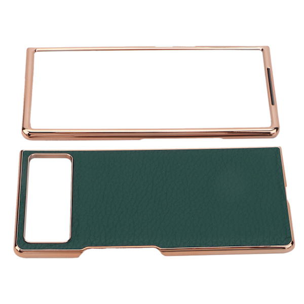 Skyddande fodral för Xiaomi MIX Fold 2, reptåligt läder, galvaniserat mobilfodral, grönt