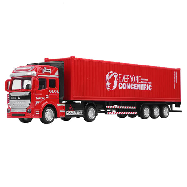 1: 48 Legeret Container Lastbil Model Legetøj Høj Simulation Børn Billegetøj Køretøj Rød Container Lastbil Model