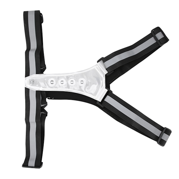Elastisk LED justerbar synlighet Reflekterande väst Gear Stripes för utomhus nattsport Säkerhet svart vit