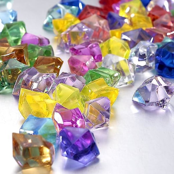 Fargede Krystallsteiner Akryl Diamant Piratskattsteiner Vasefyll Bryllupsdryss Borddekorasjon Krystaller/Diamanter/Konfetti