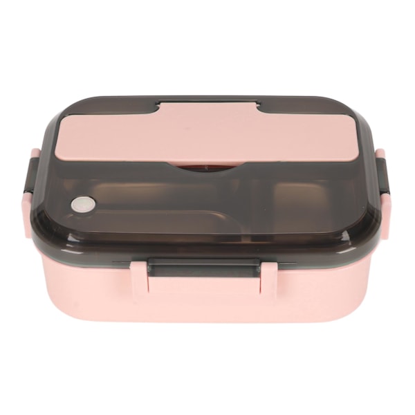 Rustfrit stål madkasse med spisepinde ske termisk isolering Bento madkasse til kontor picnic pink 3 rum