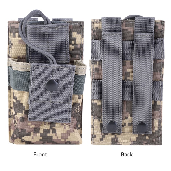 Nylon utomhus multifunktion Molle Tactics Interphone Radio Förvaringsväska Militär kamouflage Walkie Talkie PouchACU