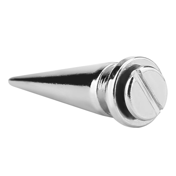 10 st metallnitar och dubbar med skruvrygg för DIY-läderhantverk (silver)