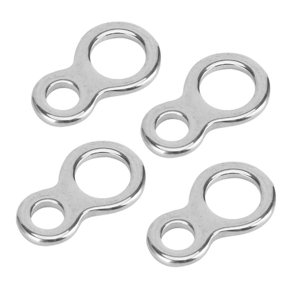 20 STK/pose rotationsforbinder Dobbelt huller Jernplade Bådfiskeri Fuld kerne ring grej L