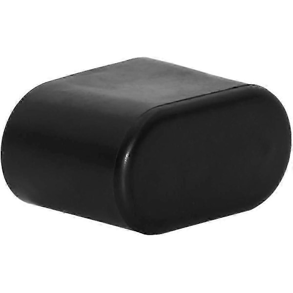 Paket med icke-märkande mjuka PVC-stolsbensskydd för att skydda möbler eller bordsgolv 20 x 40 mm, Svart, Oval_SZXM