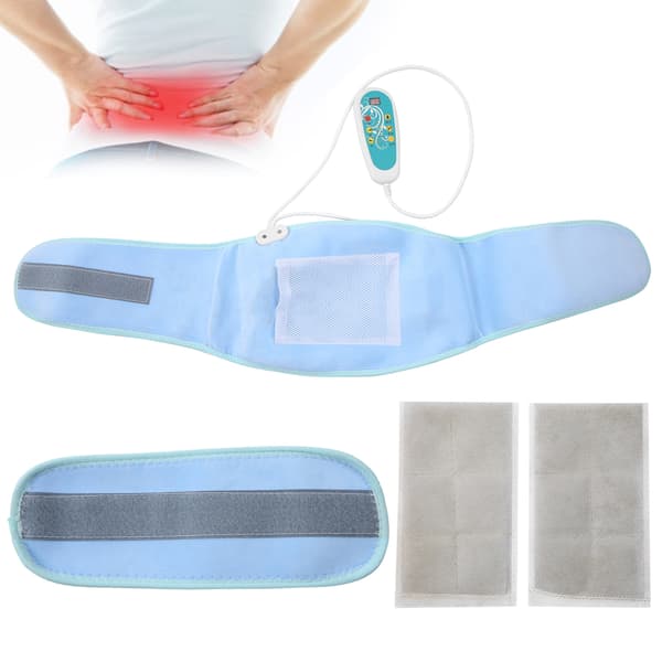 Elektrisk midjevarmebelte Moxibustion Vibrerende Mage Massasje Midjebelte 100‑240V EU-plugg 100‑240V
