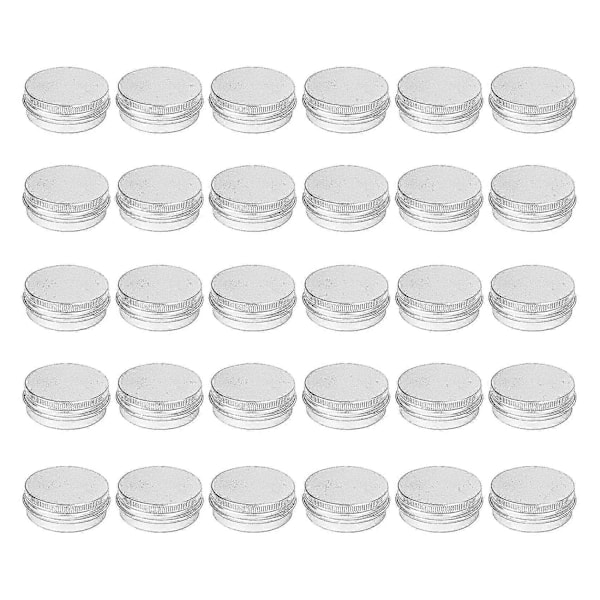 30-pack 30 ml Skruvlock Runda Metall Läppbalsam Burk Behållare Lock