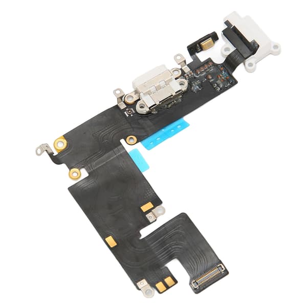 Telefonladeport Flexkabel med Hodetelefonport Mikrofonfunksjon for IPhone 6 Plus Hvit