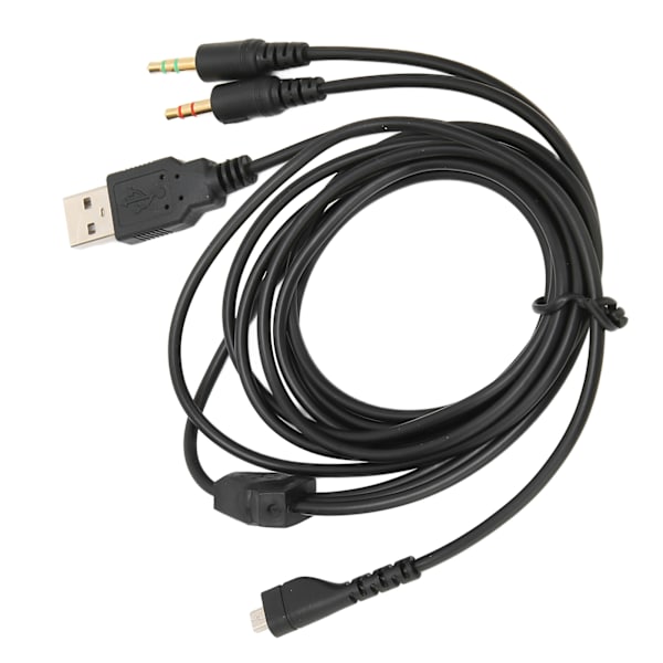 Hodetelefonlydkabel USB og 3,5 mm Audio Jack lydledning med belysning for SteelSeries Arctis