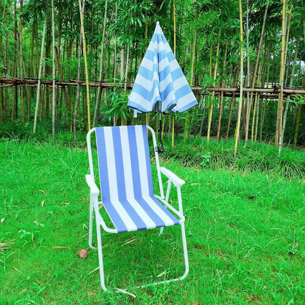Foldbar strandparasol justerbar klemme til stol camping klapvogne