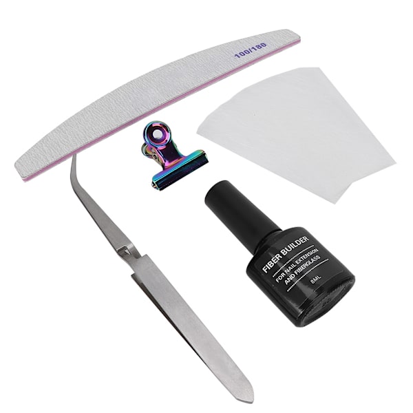 Nagelförlängning Fiberglas Gel Snabb Förlängning Formning Glasfiber Manikyr Verktyg Set 5st