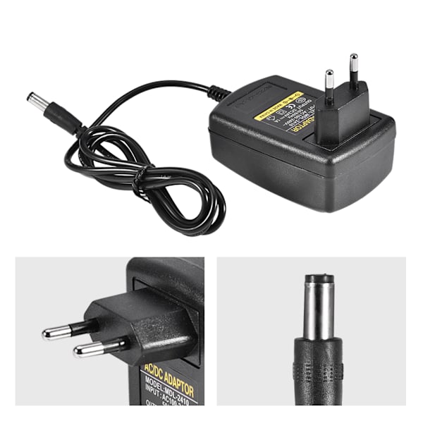 Universal AC100-240V – DC 24V 1A Adapterin power seinälaturijohto 5,5*2,1mm EU-pistoke
