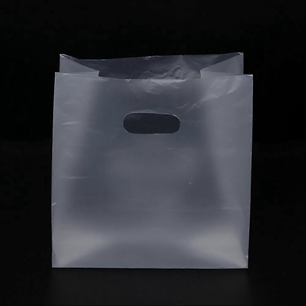 50 stk. Tak Plastik Gavepose Indkøbspose med Håndtag Lille