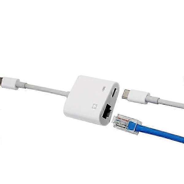 Type C OTG Ethernet Adapter USB C til RJ45 Ethernet LAN Kablet Netværkskonverter 100mbs kompatibel med Type C Mobiltelefon Tablet