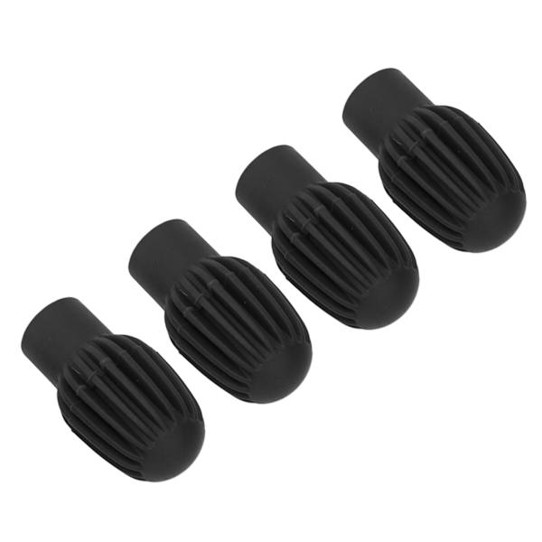 4 stk silikone trommestikker spidser Silent Practice Drum Mute Dampener Percussion Accessories Sort