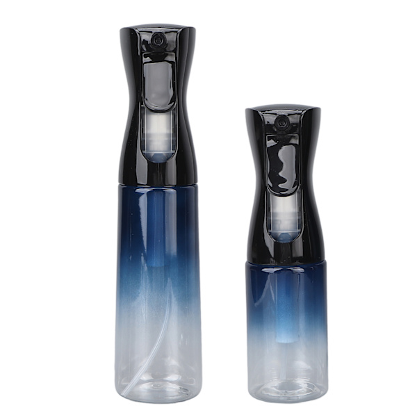 2 st hårsprayflaska salong tom påfyllningsbar fin dimspray kontinuerlig spray blå gradient 300 ml 200 ml