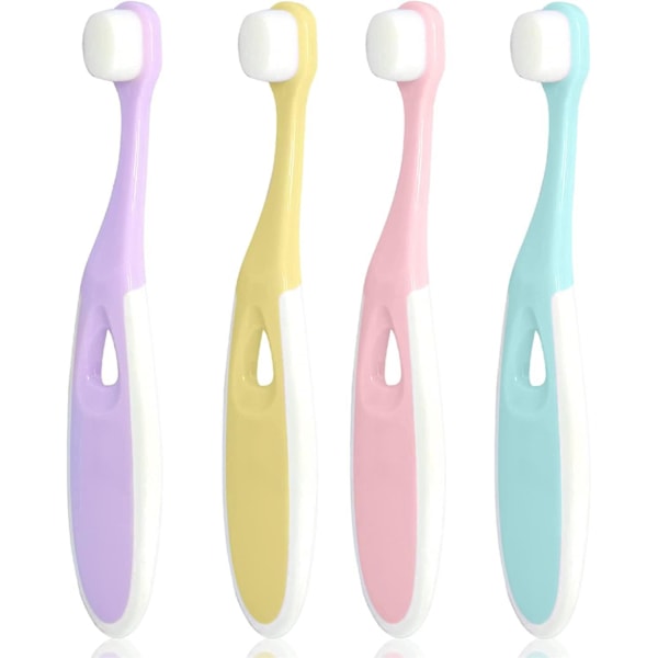 Optimized Title: "Ultra Soft Baby Toothbrush Set for 1-6 Year Olds - Set of 4, with Tongue Cleaner - Ideal for Babies and Toddlers"