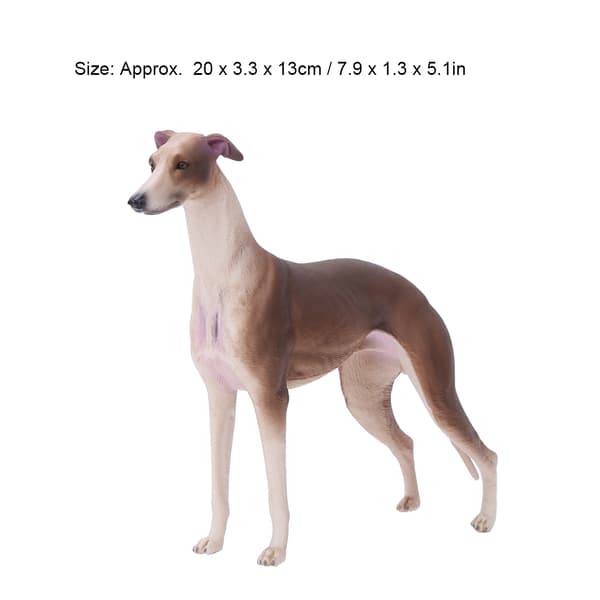 Simulerings Brun Greyhound Model Ornamenter Skrivebordsdekoration Børnelegetøjsgave