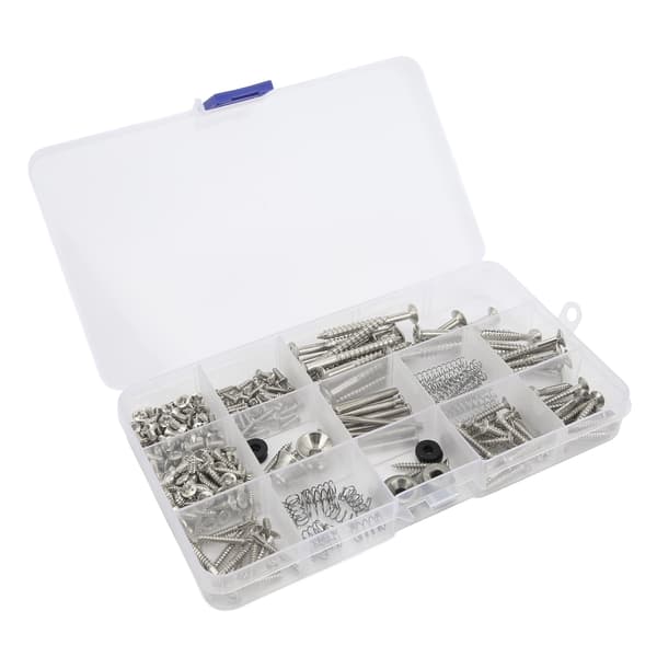 Elektrisk Gitarr Skruv Kit Metallskruvar Fjäder Rem Snäpp Sortiment Set Reparationsfästen Silver