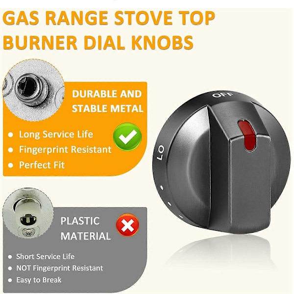 5-pack DG64-00473B Spis Gashäll Knoppar för Ugnsknoppar