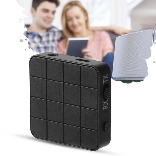 Bluetooth 5.0 2-i-1 lydmottaker sender musikk stereoadaptere for bil-TV-PC