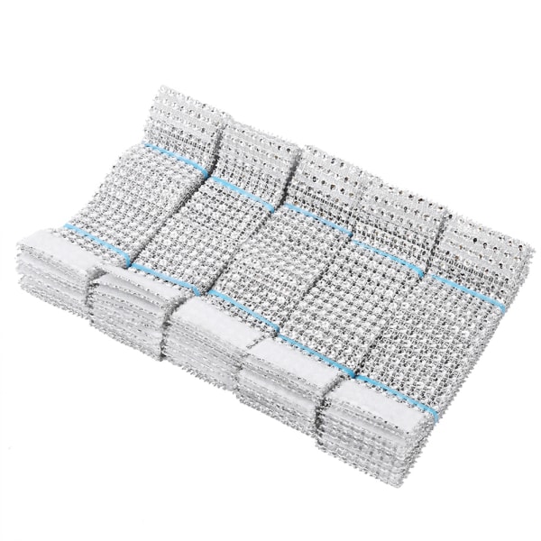 50 stk. 8 rækker stolserp servietringe diamant mesh wrap bånd til bryllup juleslim