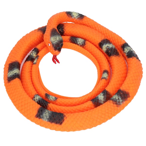 Simulation Snake Model 130cm Lifelike Vivid Soft Touch Environmentally Friendly Snake Model Toy for Above 3 Years OldOrange