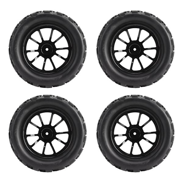 4 kpl RC-auton renkaat Kumista Musta RC-renkaat ja vanteet Sarja TRAXXAS SLASH RC Short Course Truck 1/10