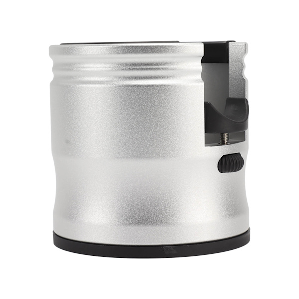 Rund kaffepresshållare i aluminiumlegering, halkfri, justerbar, universell, för hem och kafé, silver