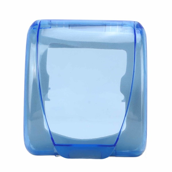Universal 86 Typ Socket Vattentät Box Transparent Wall Switch Protection Box för Badrum Blå