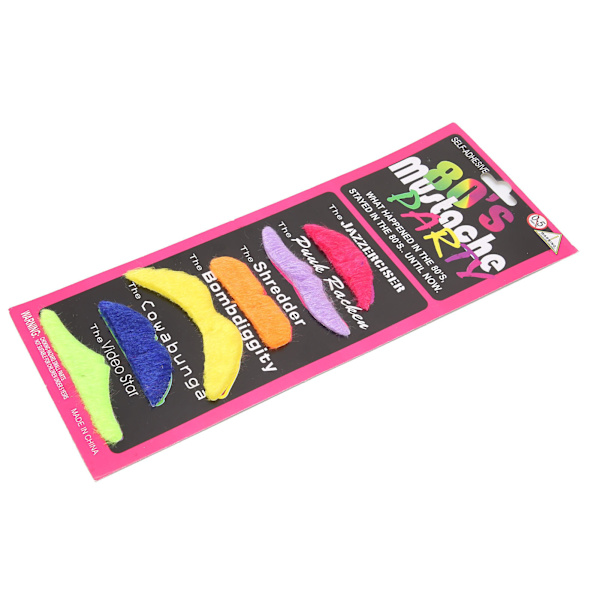 Färgglada falska mustascher Självhäftande falska mustascher Stick för jul Halloween fest