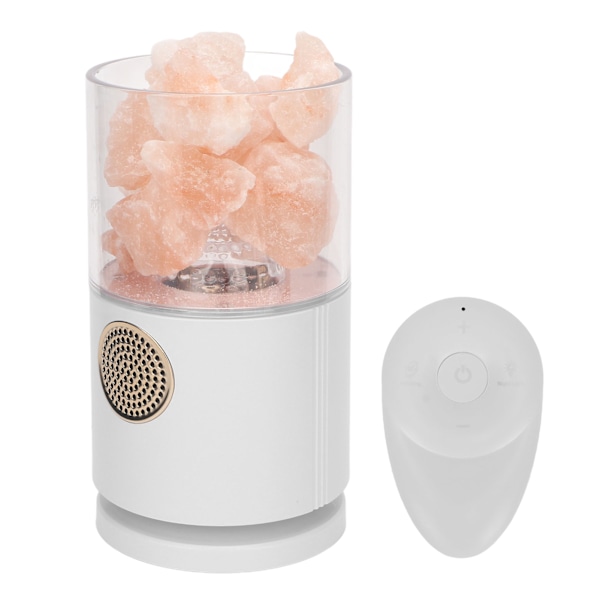 Projektor Salt Lampe Bluetooth Højttaler Fjernbetjening Dekorativ Projektion Salt Nat Lys til Soveværelse Kontor Hvid