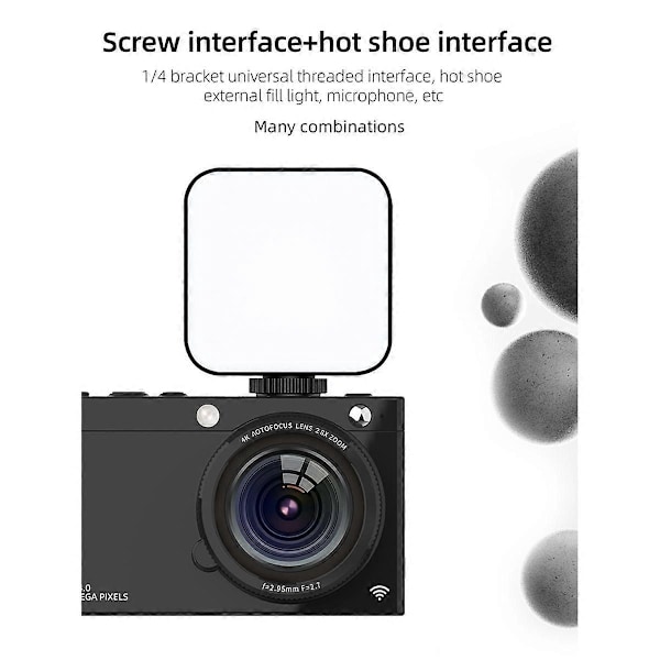 4K Autofokus LENS 64MP Digitalt Videokamera Hvid