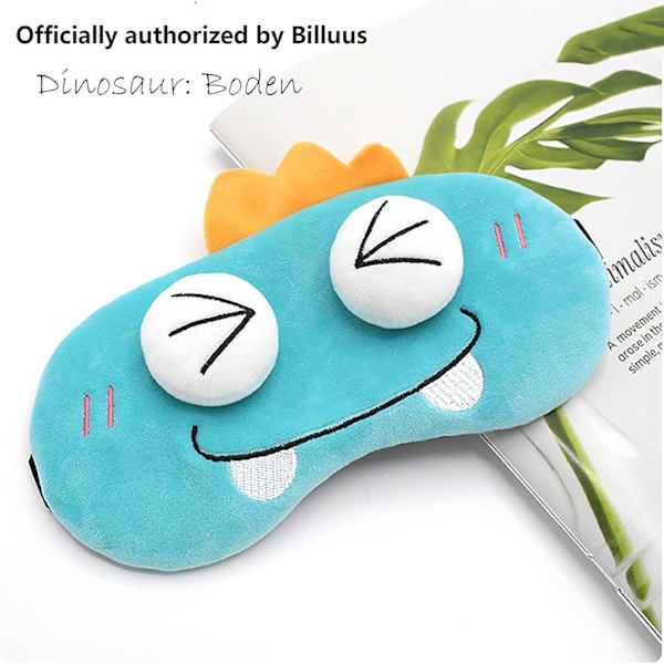 Söt djurplysch tecknad ögonmask, mjuk fluffig sovmask för barn, vuxna - 2-pack