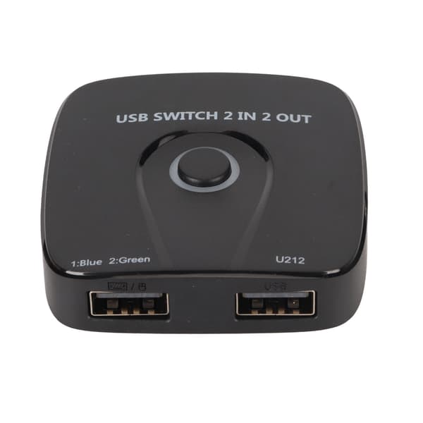 2 ind 2 ud USB-switcher, problemfri skift, USB-switcher til 2 computere, del 2 USB-enheder, mus, tastatur, scanner, printer