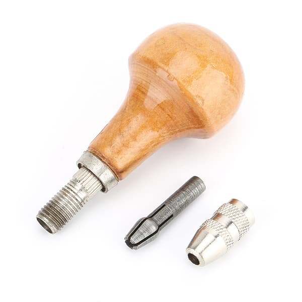 Håndbor med trehåndtak for DIY smykker, trearbeid og trehåndverk